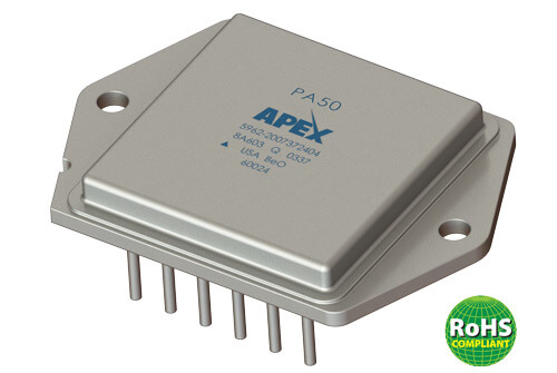 Apex Microtechnology's PA50, a 50V, 40A Power Amplifier with High Power Dissipation